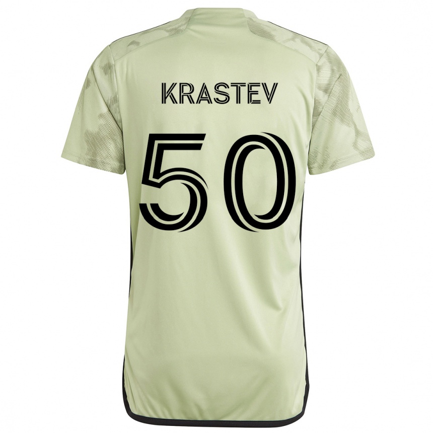 Enfant Football Maillot Filip Krastev #50 Vert Clair Tenues Extérieur 2024/25 Canada