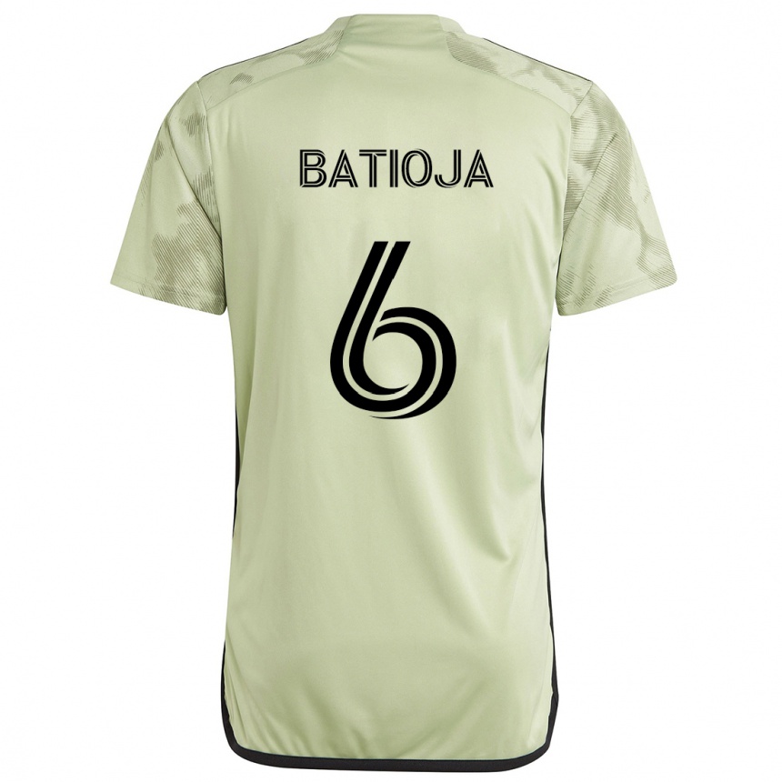 Kids Football Jeremy Batioja #6 Light Green Away Jersey 2024/25 T-Shirt Canada