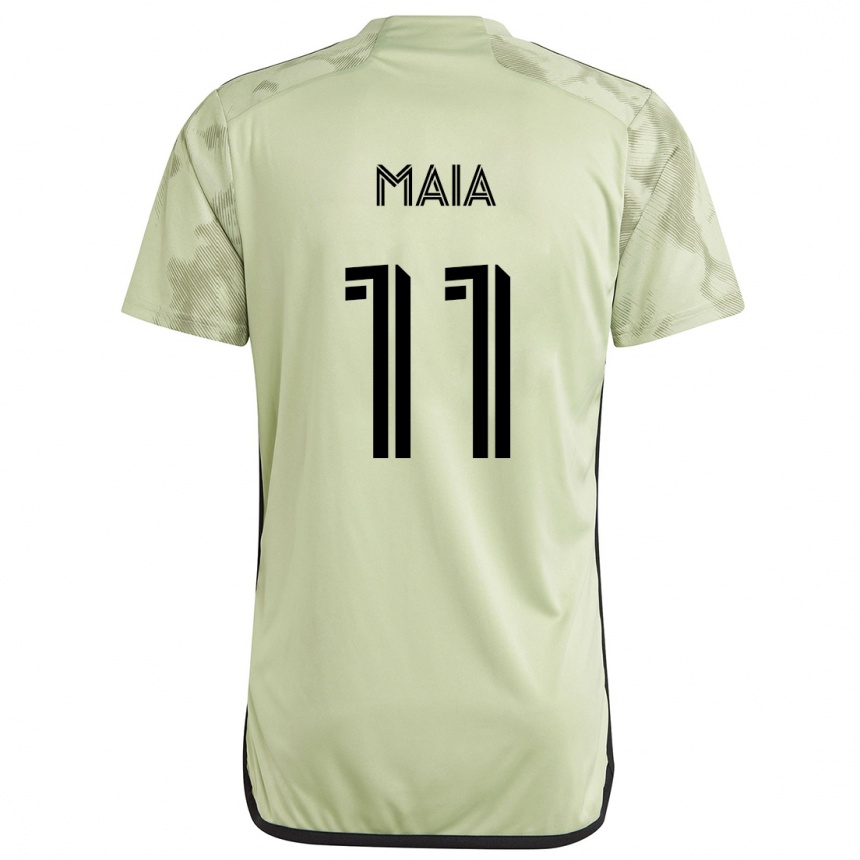 Enfant Football Maillot Matheus Maia #11 Vert Clair Tenues Extérieur 2024/25 Canada