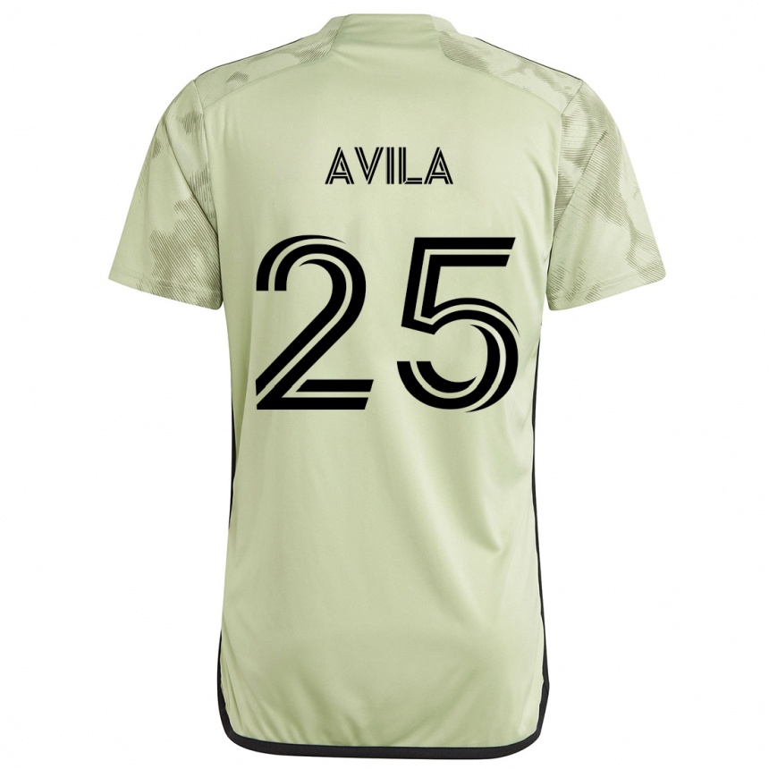 Kids Football Armando Avila #25 Light Green Away Jersey 2024/25 T-Shirt Canada