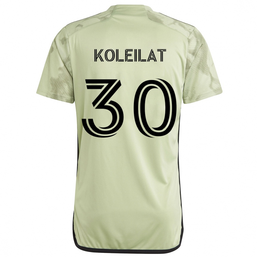 Kids Football Jassem Koleilat #30 Light Green Away Jersey 2024/25 T-Shirt Canada