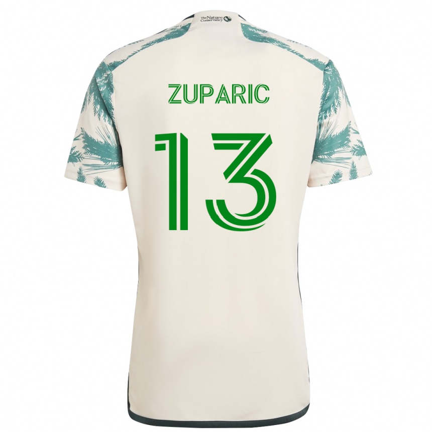 Kids Football Dario Zuparic #13 Beige Brown Away Jersey 2024/25 T-Shirt Canada