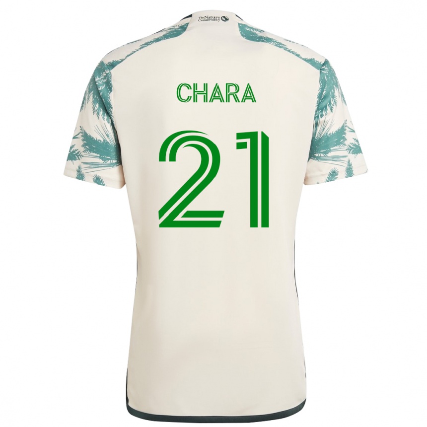 Kids Football Diego Chará #21 Beige Brown Away Jersey 2024/25 T-Shirt Canada