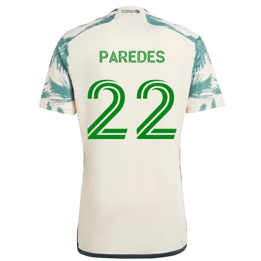 Enfant Football Maillot Cristhian Paredes #22 Beige Marron Tenues Extérieur 2024/25 Canada