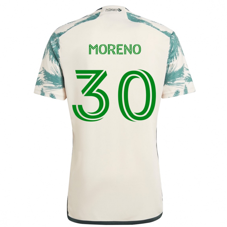 Enfant Football Maillot Santiago Moreno #30 Beige Marron Tenues Extérieur 2024/25 Canada