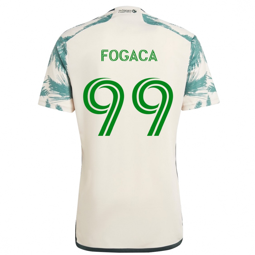 Kids Football Nathan Fogaça #99 Beige Brown Away Jersey 2024/25 T-Shirt Canada