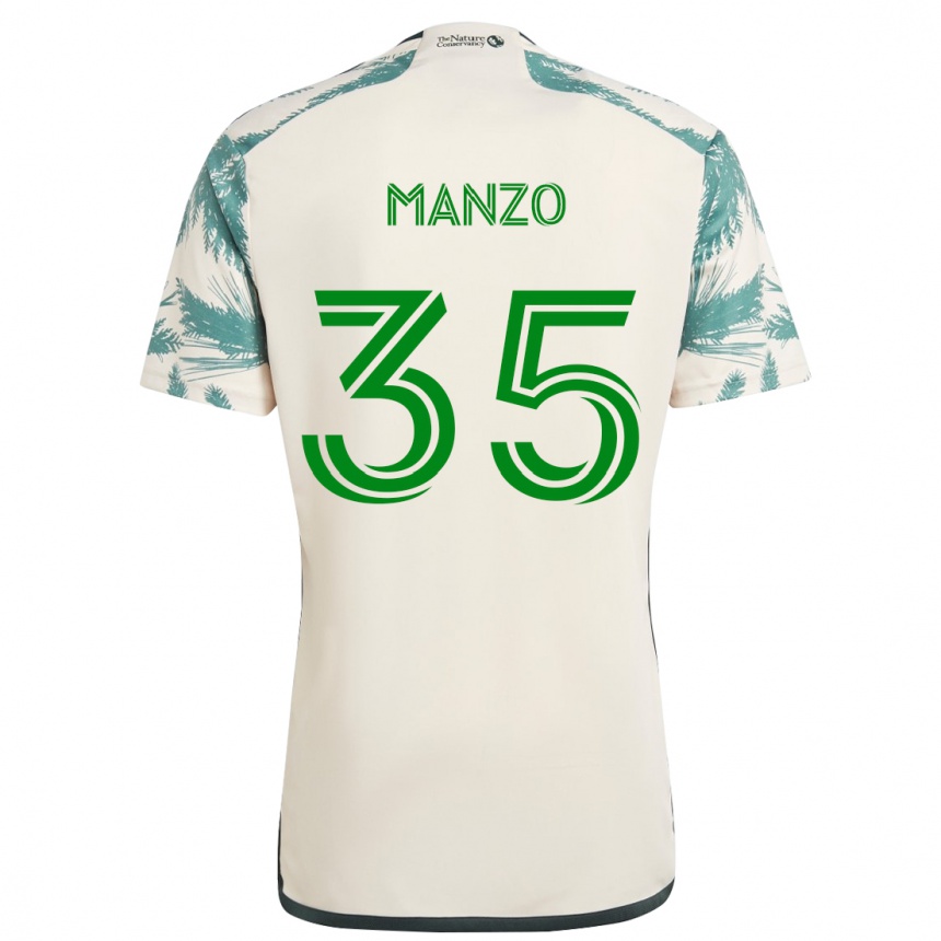 Enfant Football Maillot Alexis Manzo #35 Beige Marron Tenues Extérieur 2024/25 Canada