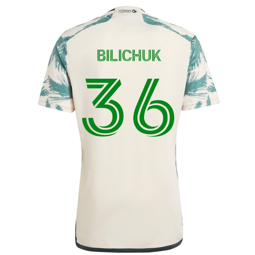 Enfant Football Maillot Ryan Bilichuk #36 Beige Marron Tenues Extérieur 2024/25 Canada