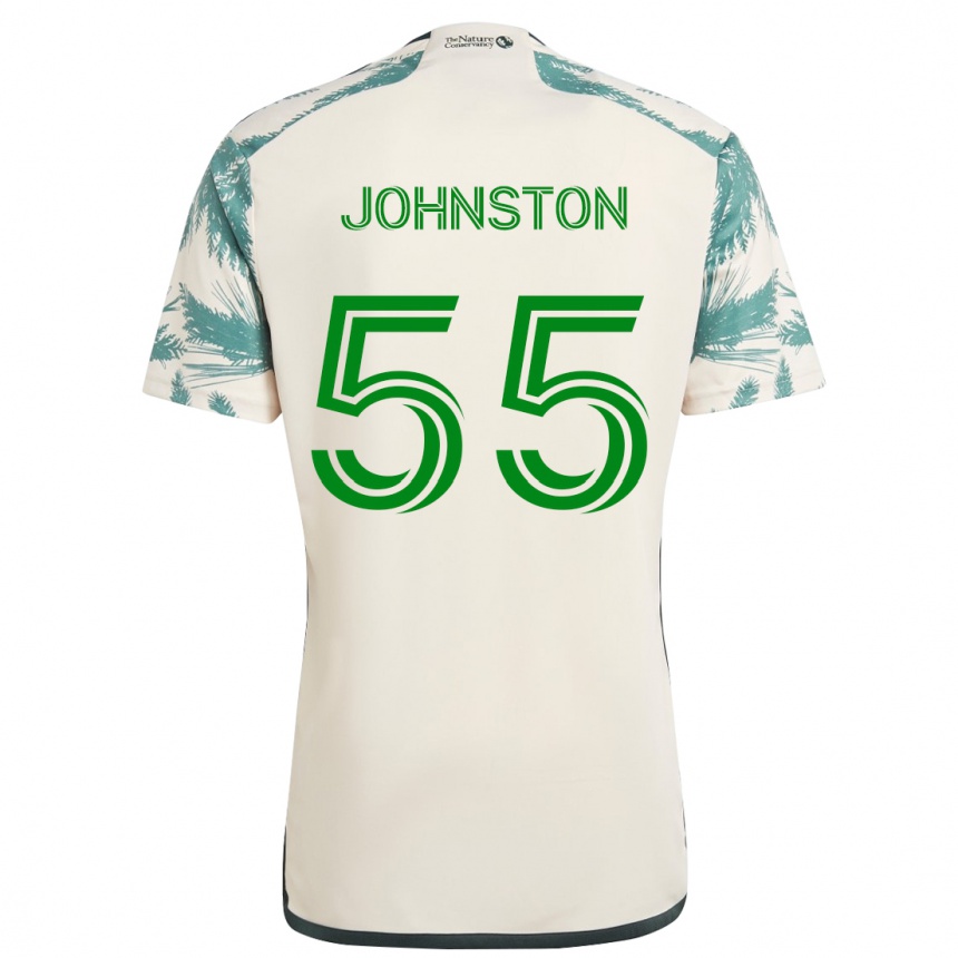 Enfant Football Maillot Malcolm Johnston #55 Beige Marron Tenues Extérieur 2024/25 Canada