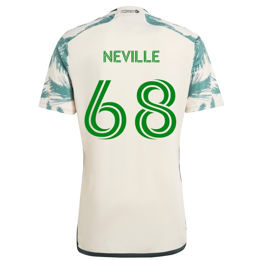 Enfant Football Maillot Harvey Neville #68 Beige Marron Tenues Extérieur 2024/25 Canada