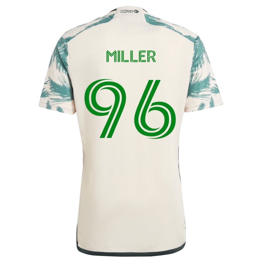 Enfant Football Maillot Carver Miller #96 Beige Marron Tenues Extérieur 2024/25 Canada