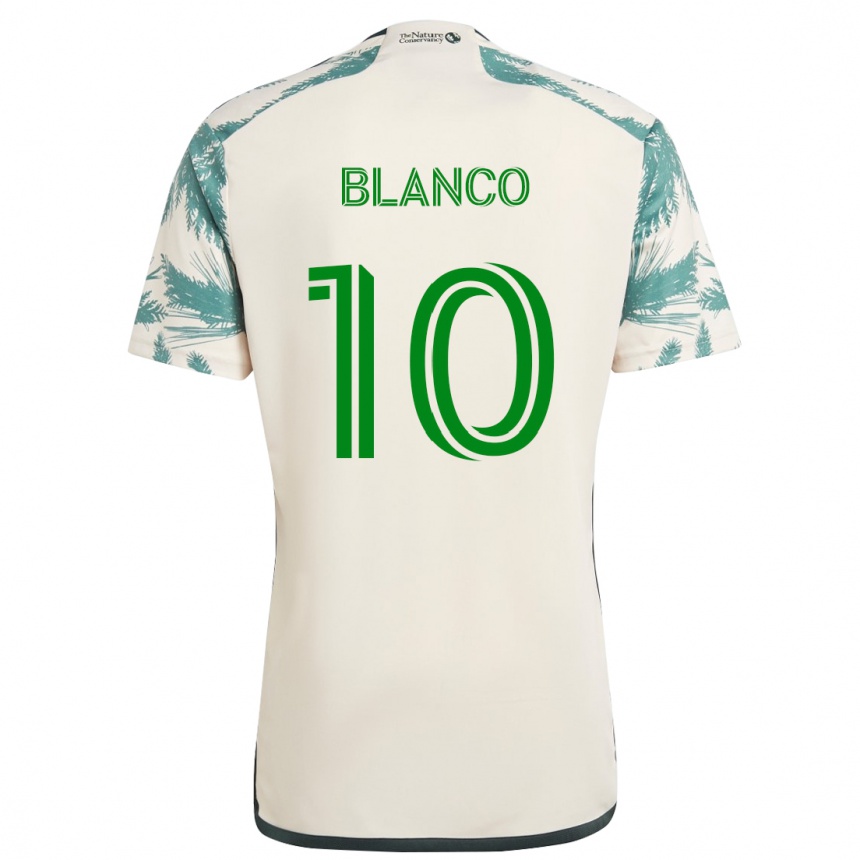 Enfant Football Maillot Sebastián Blanco #10 Beige Marron Tenues Extérieur 2024/25 Canada