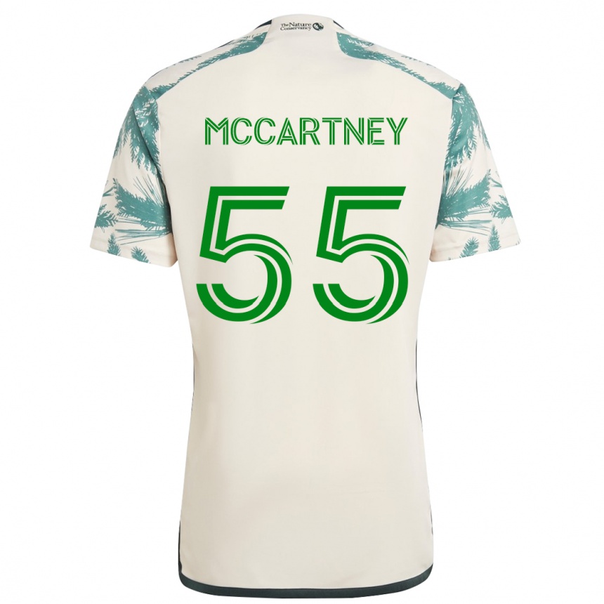 Kids Football Dawson Mccartney #55 Beige Brown Away Jersey 2024/25 T-Shirt Canada