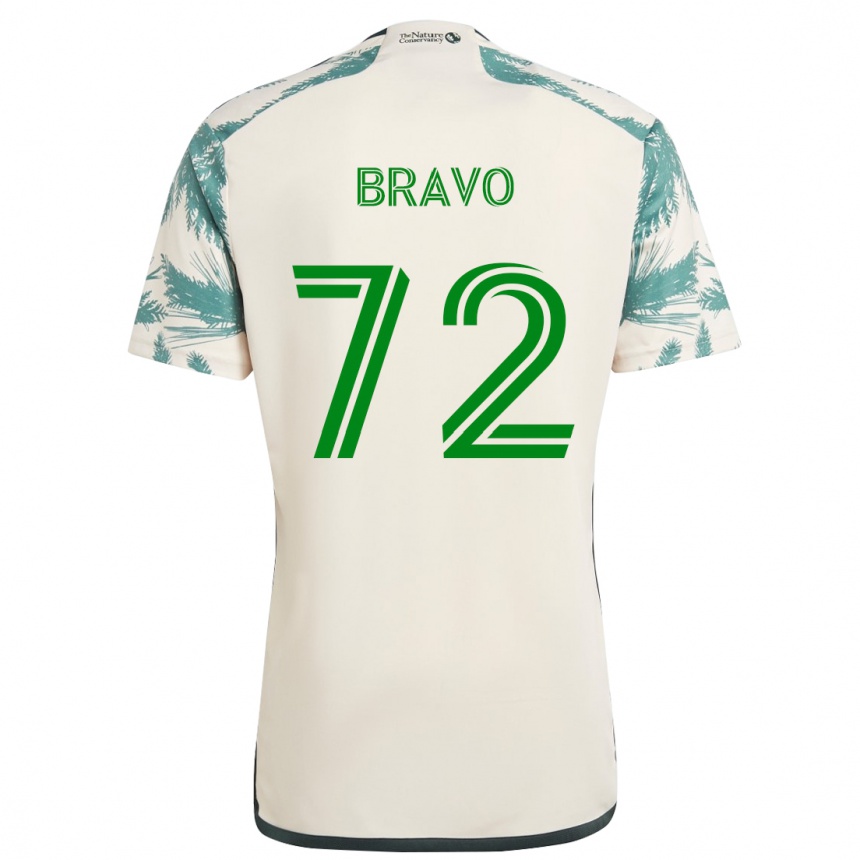 Enfant Football Maillot Julian Bravo #72 Beige Marron Tenues Extérieur 2024/25 Canada