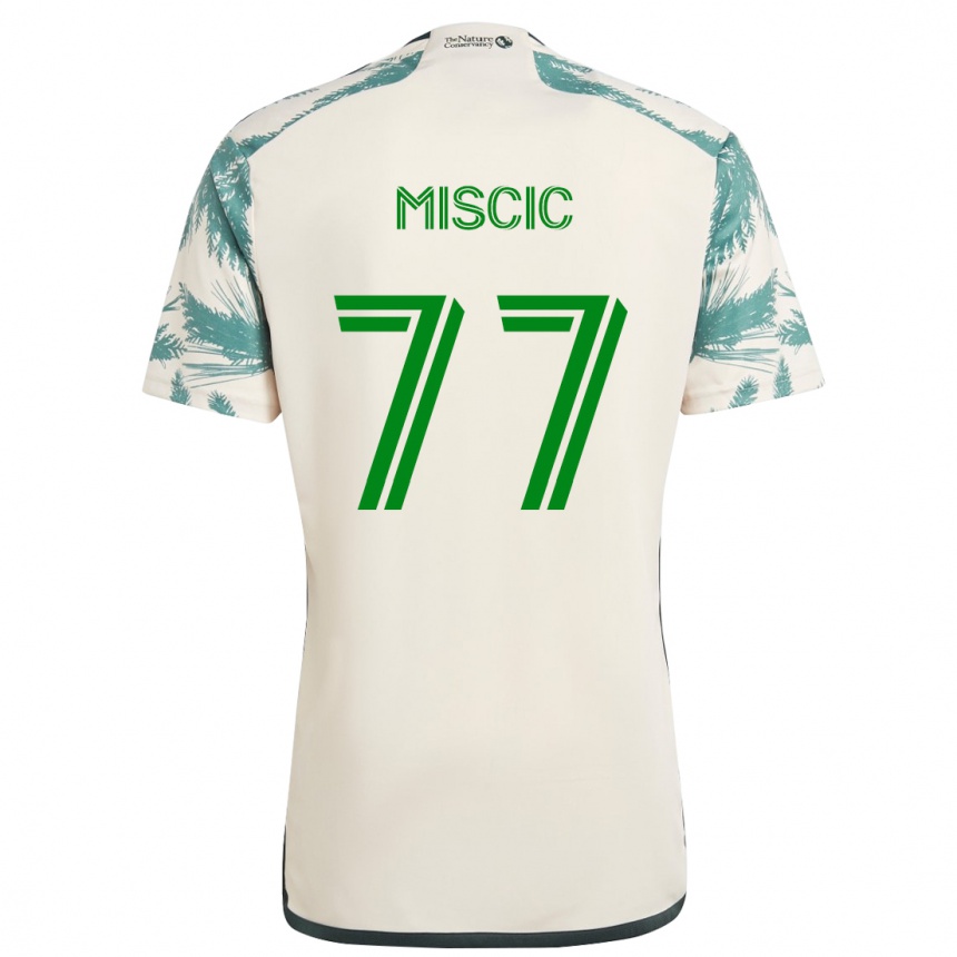 Kids Football Selmir Miscic #77 Beige Brown Away Jersey 2024/25 T-Shirt Canada