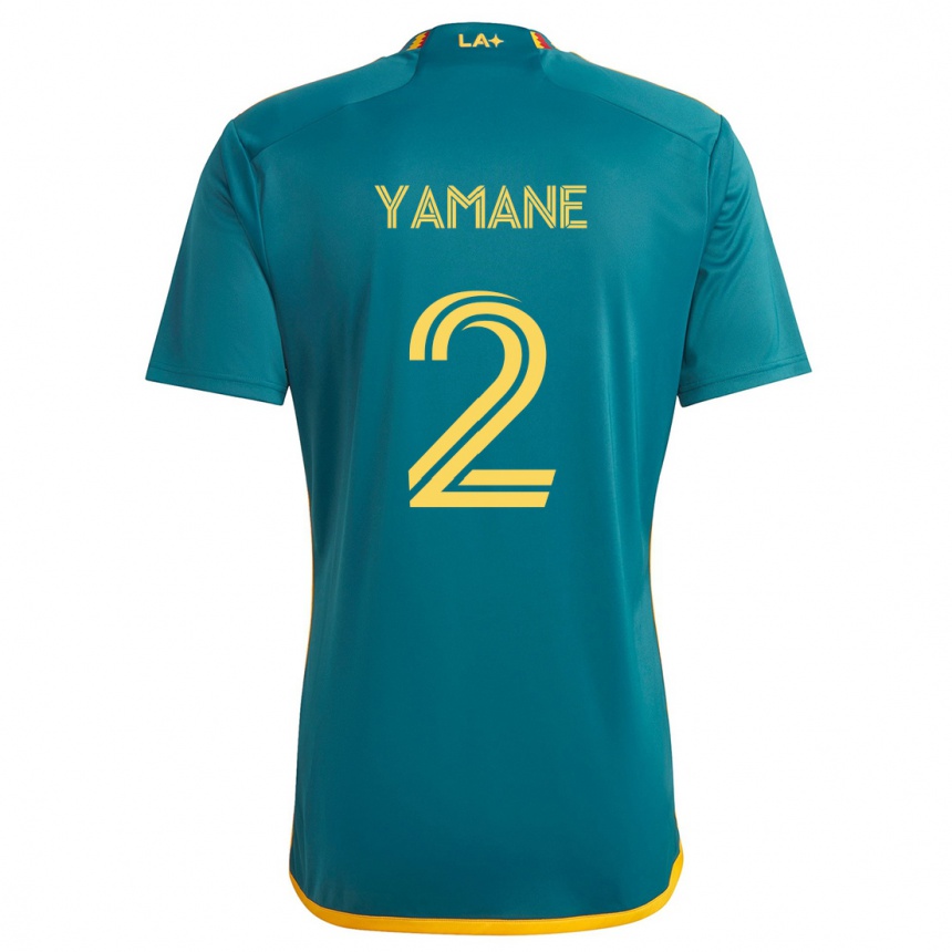 Kids Football Miki Yamane #2 Green Yellow Away Jersey 2024/25 T-Shirt Canada