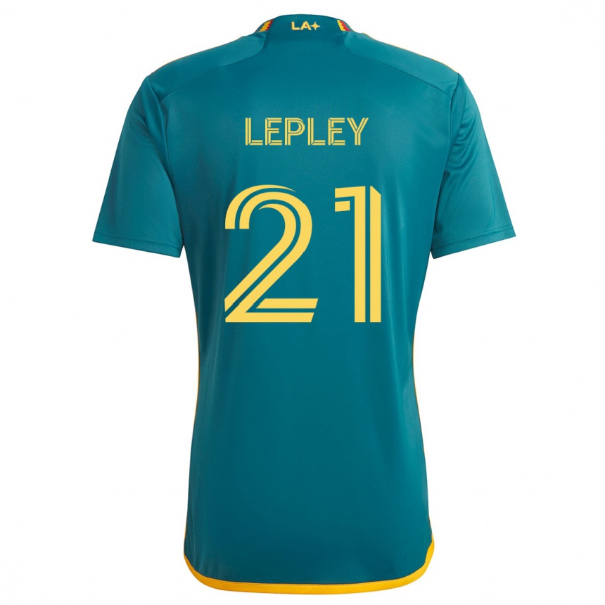 Kids Football Tucker Lepley #21 Green Yellow Away Jersey 2024/25 T-Shirt Canada