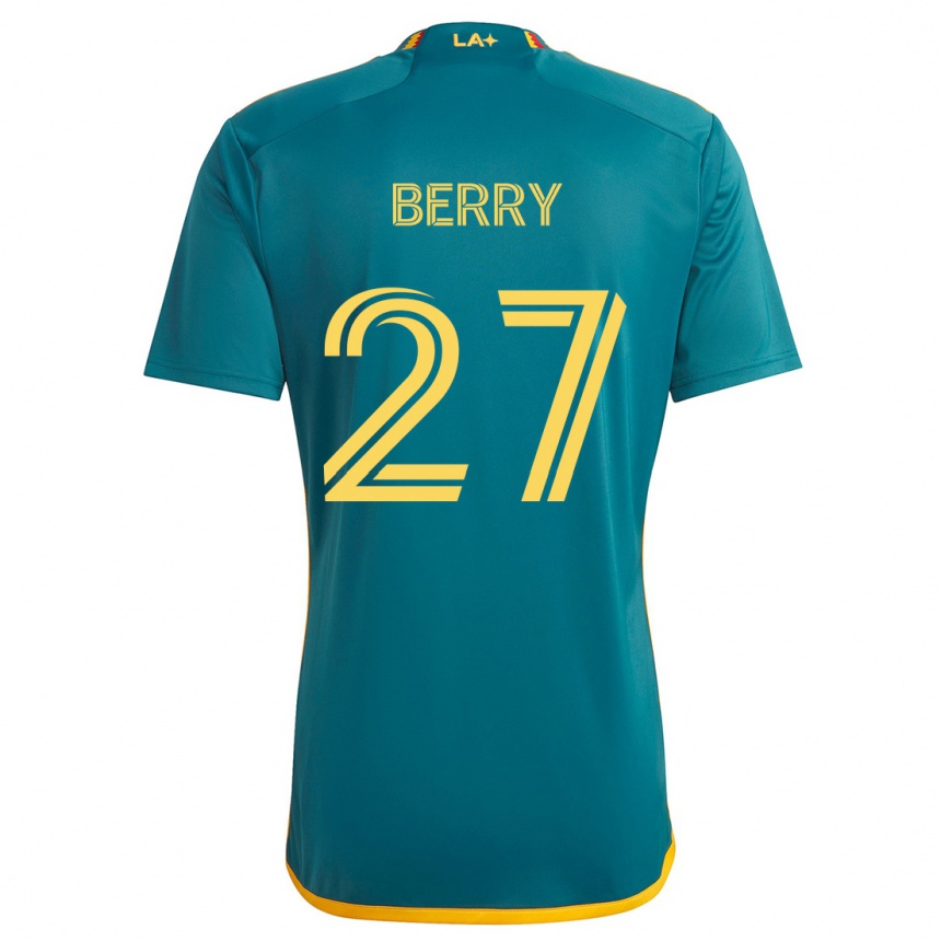 Kids Football Miguel Berry #27 Green Yellow Away Jersey 2024/25 T-Shirt Canada