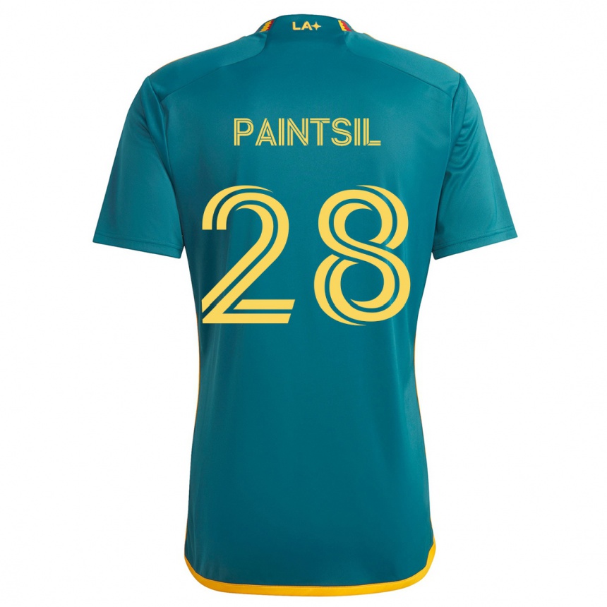 Kids Football Joseph Paintsil #28 Green Yellow Away Jersey 2024/25 T-Shirt Canada