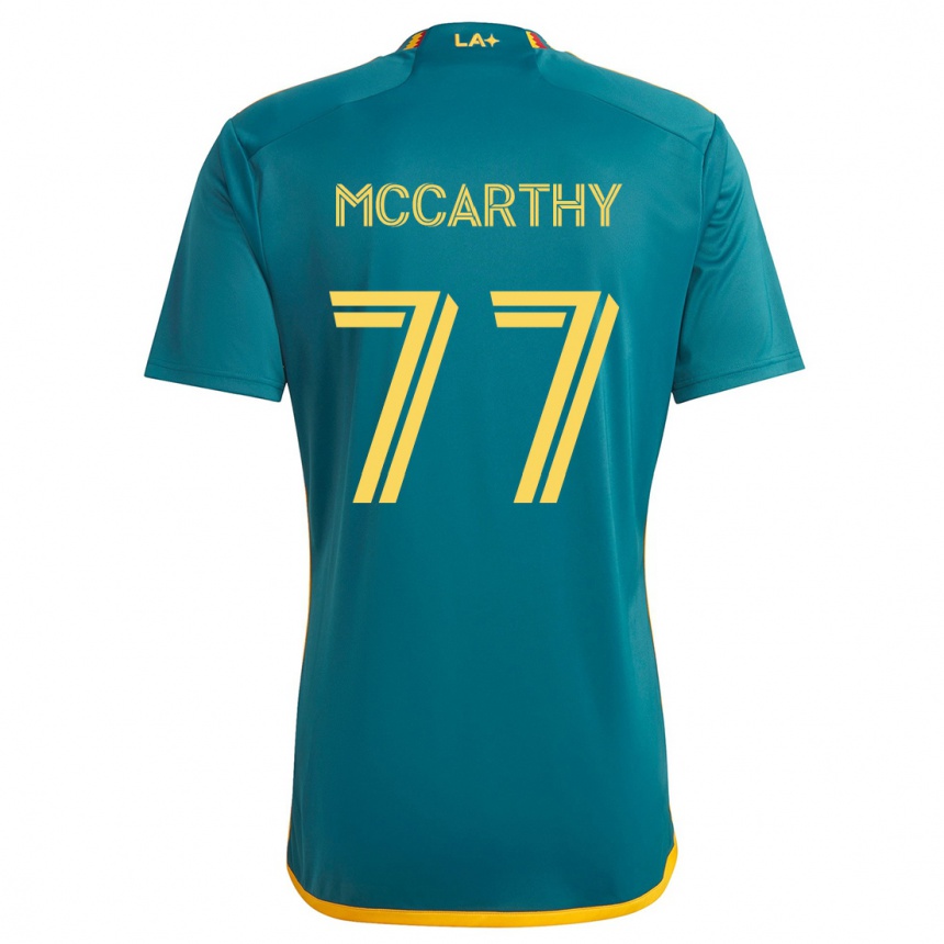 Enfant Football Maillot John Mccarthy #77 Vert Jaune Tenues Extérieur 2024/25 Canada