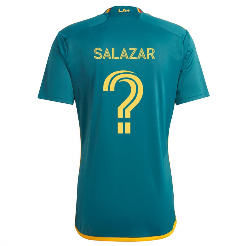 Kids Football Enrique Salazar #0 Green Yellow Away Jersey 2024/25 T-Shirt Canada