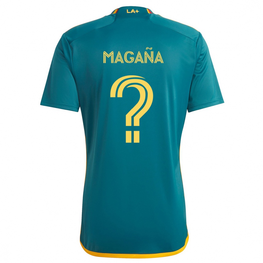 Kids Football Jose Magaña #0 Green Yellow Away Jersey 2024/25 T-Shirt Canada