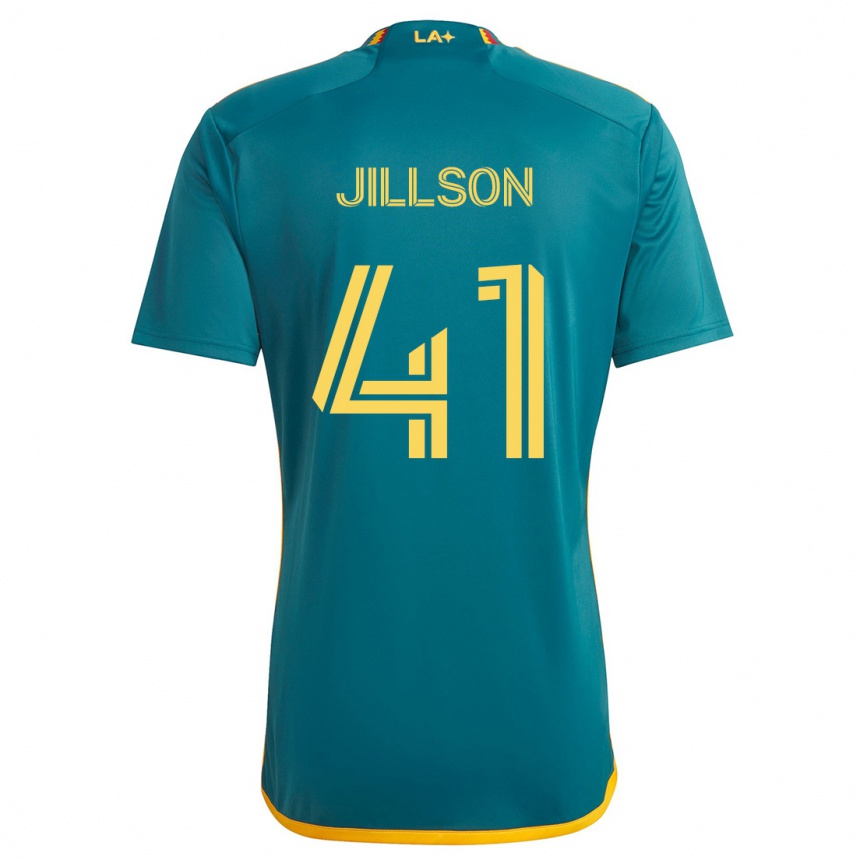 Kids Football Simon Jillson #41 Green Yellow Away Jersey 2024/25 T-Shirt Canada