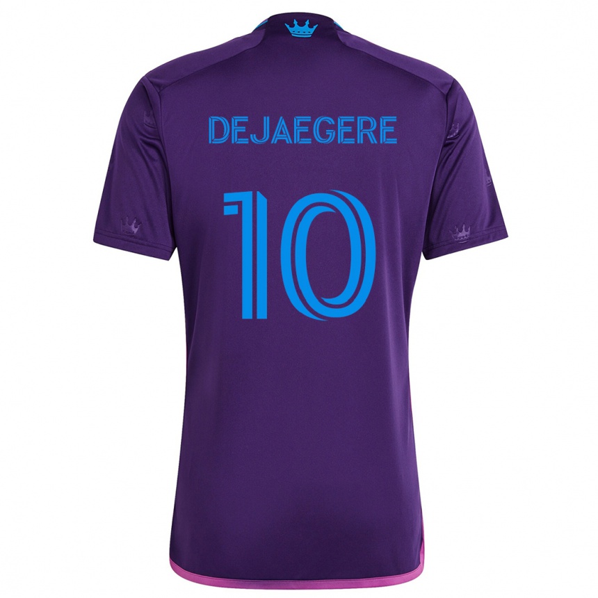 Enfant Football Maillot Brecht Dejaegere #10 Bleu Violet Tenues Extérieur 2024/25 Canada