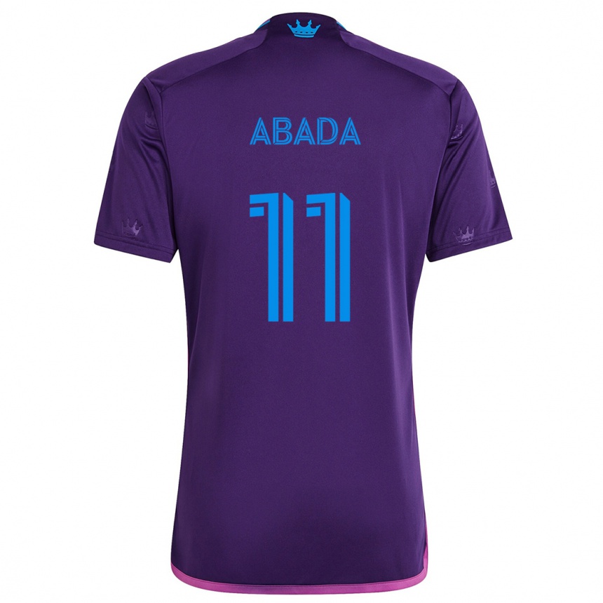 Kids Football Liel Abada #11 Purple Blue Away Jersey 2024/25 T-Shirt Canada