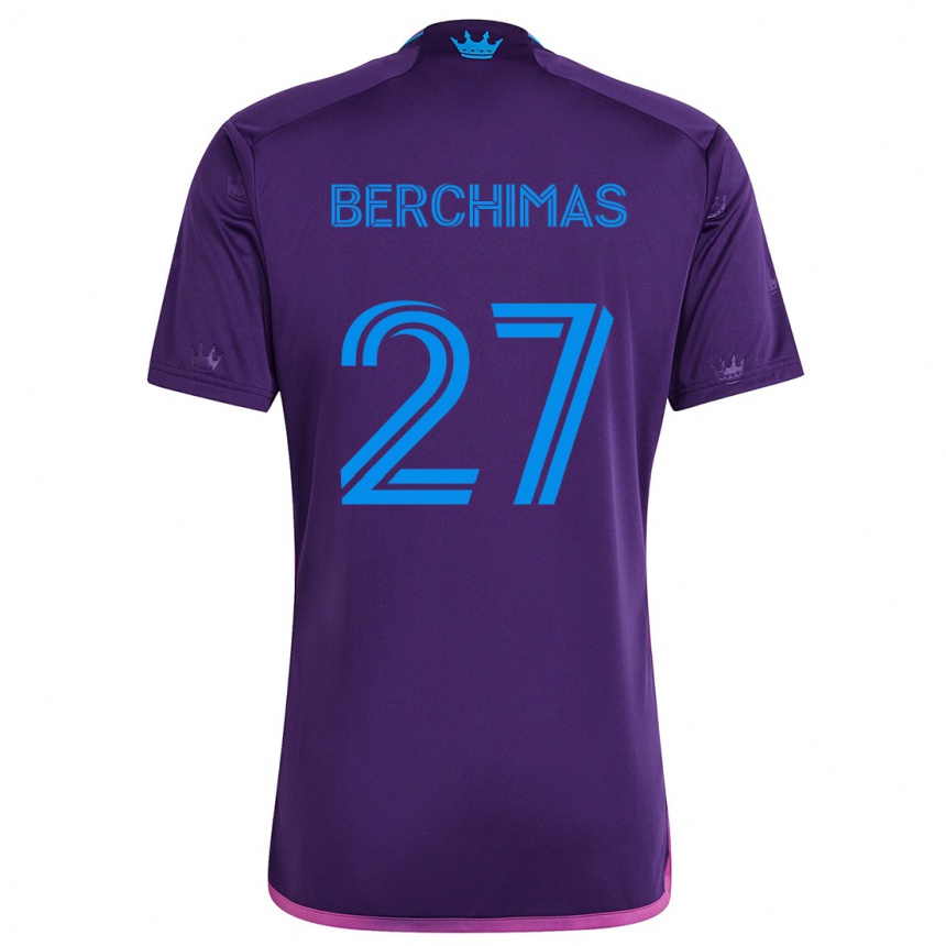 Enfant Football Maillot Nimfasha Berchimas #27 Bleu Violet Tenues Extérieur 2024/25 Canada