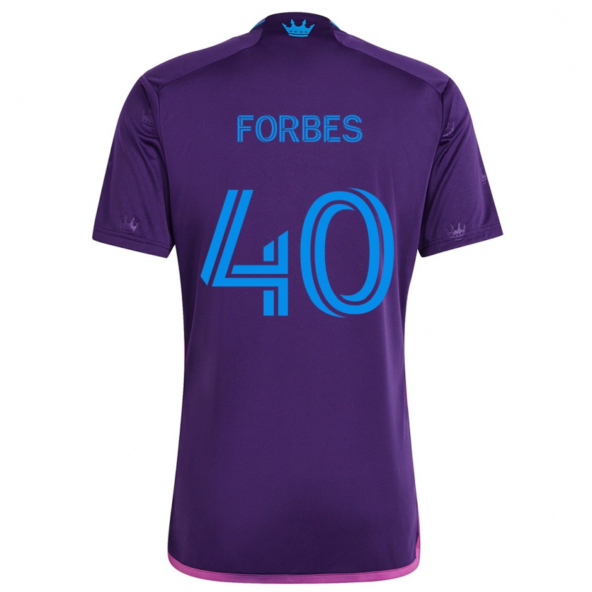 Kids Football Jahlane Forbes #40 Purple Blue Away Jersey 2024/25 T-Shirt Canada