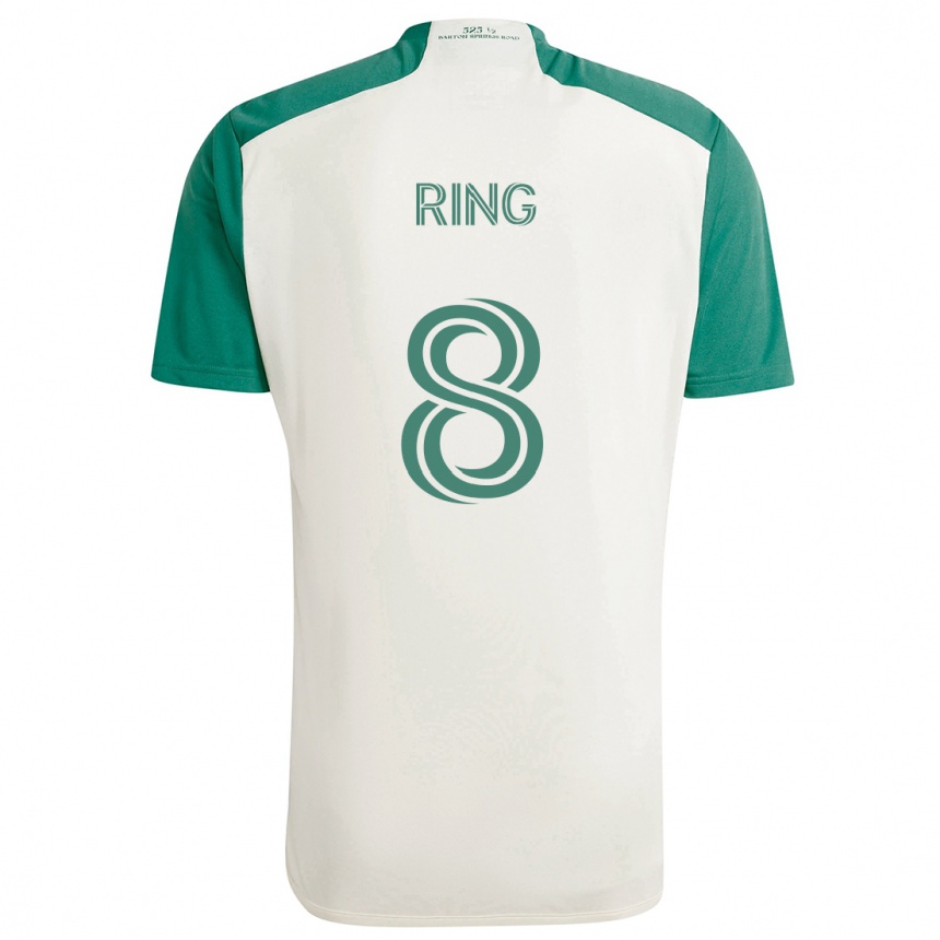 Enfant Football Maillot Alexander Ring #8 Couleurs Beiges Vert Tenues Extérieur 2024/25 Canada