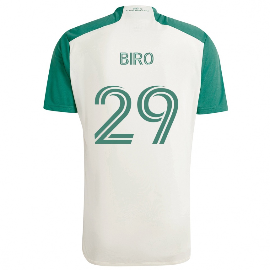 Kids Football Guilherme Biro #29 Tan Green Away Jersey 2024/25 T-Shirt Canada