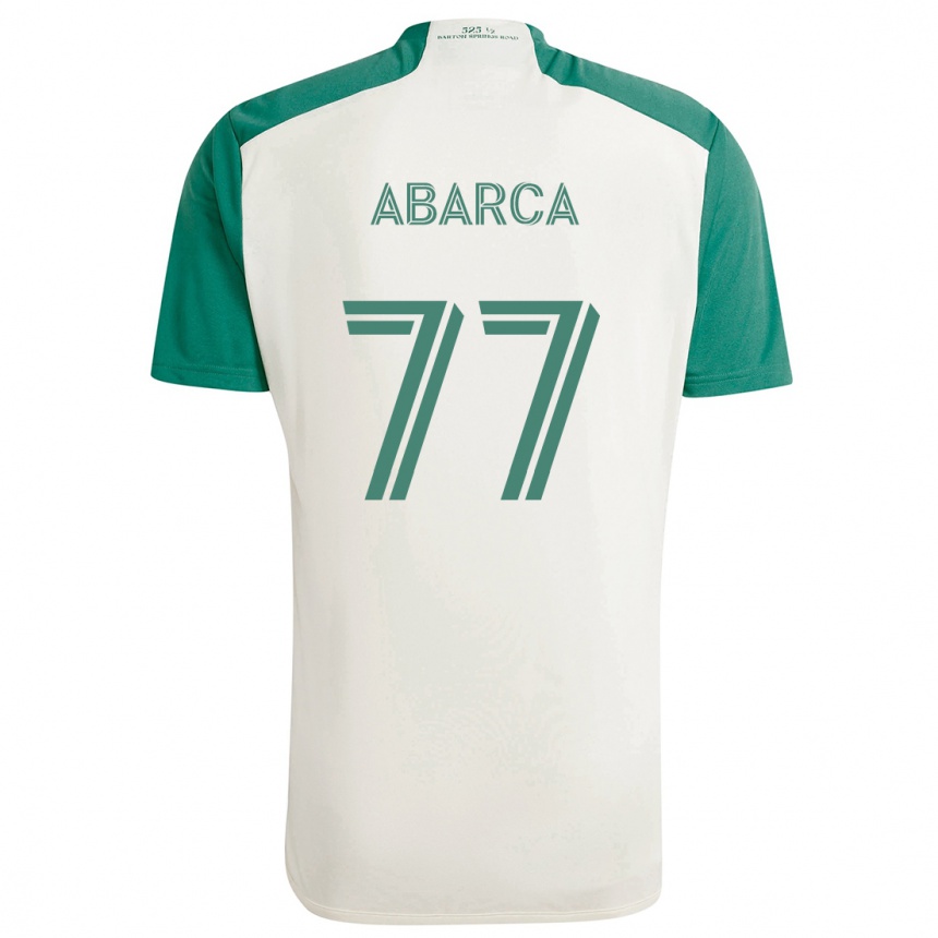 Enfant Football Maillot Diego Abarca #77 Couleurs Beiges Vert Tenues Extérieur 2024/25 Canada