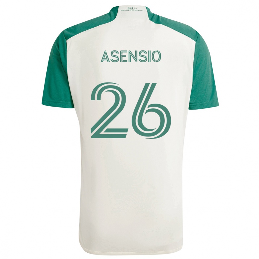 Enfant Football Maillot Charlie Asensio #26 Couleurs Beiges Vert Tenues Extérieur 2024/25 Canada