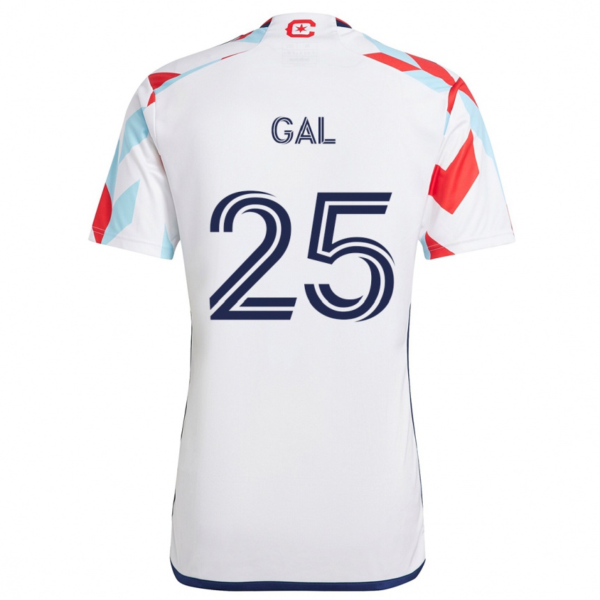 Kids Football Jeff Gal #25 White Red Blue Away Jersey 2024/25 T-Shirt Canada