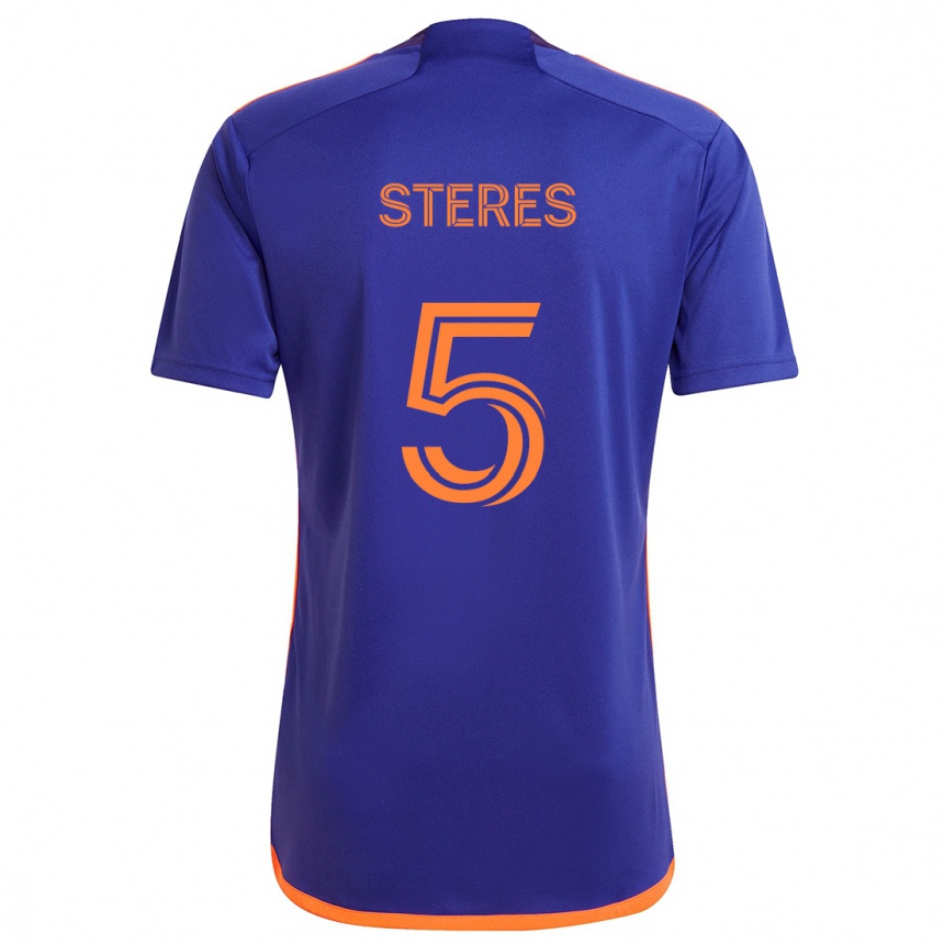 Enfant Football Maillot Daniel Steres #5 Violet Orange Tenues Extérieur 2024/25 Canada