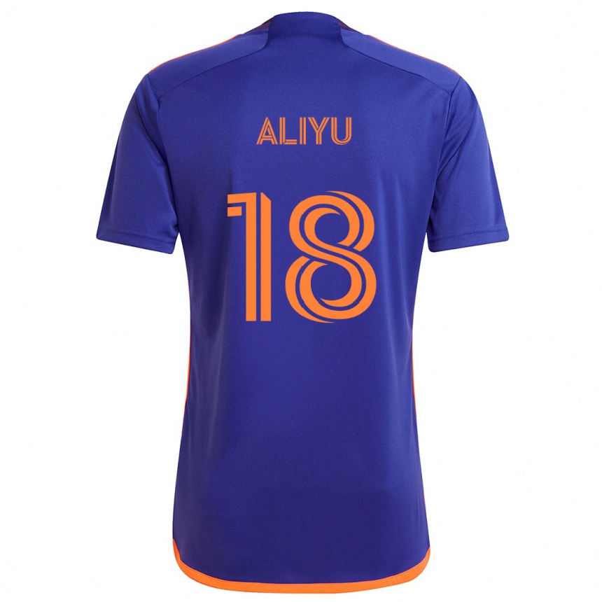 Enfant Football Maillot Ibrahim Aliyu #18 Violet Orange Tenues Extérieur 2024/25 Canada