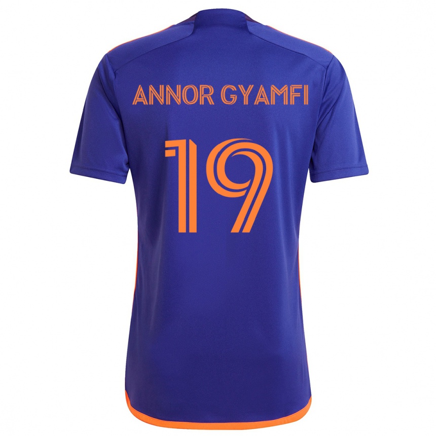 Enfant Football Maillot Stephen Annor Gyamfi #19 Violet Orange Tenues Extérieur 2024/25 Canada