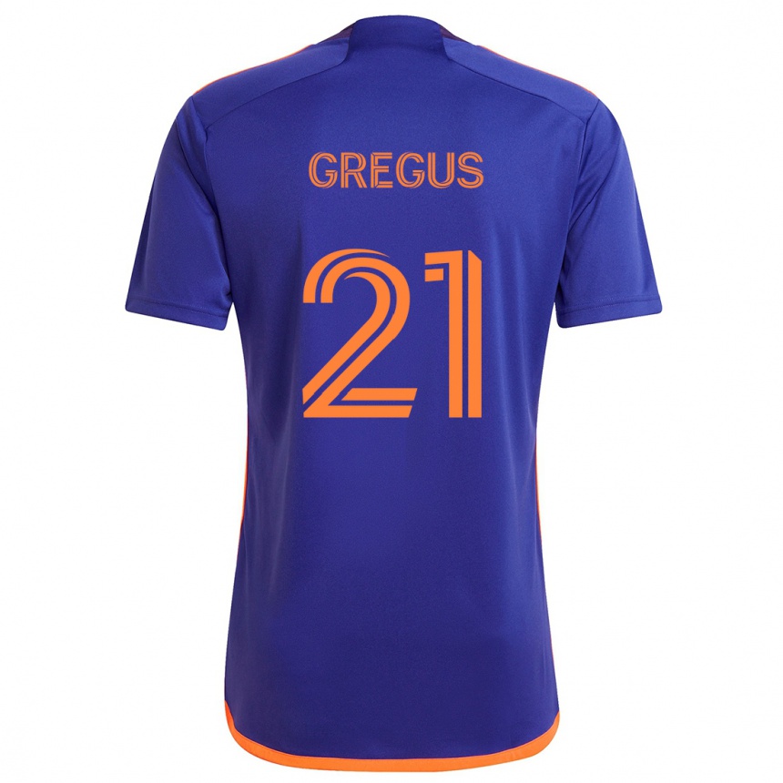 Enfant Football Maillot Ján Gregus #21 Violet Orange Tenues Extérieur 2024/25 Canada