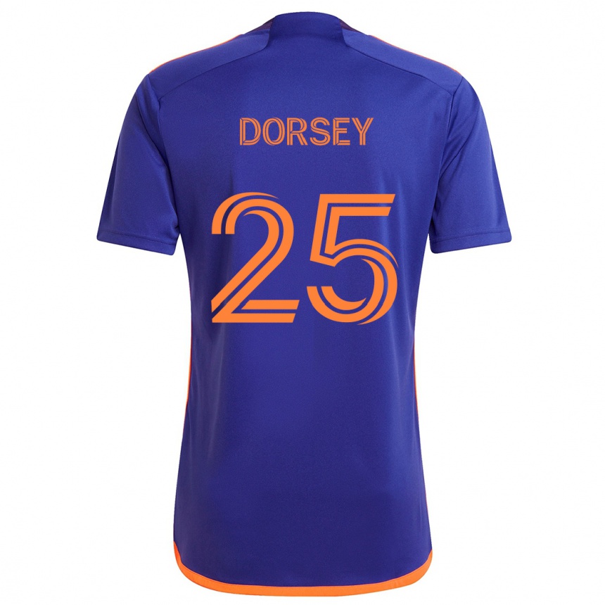 Kids Football Griffin Dorsey #25 Purple Orange Away Jersey 2024/25 T-Shirt Canada