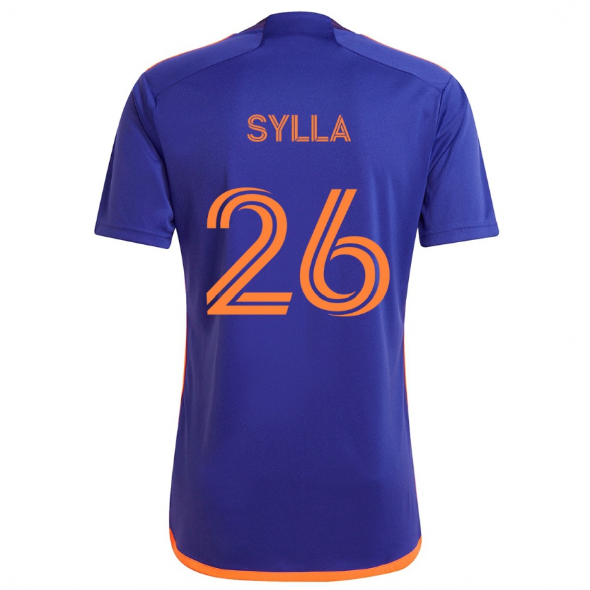 Kids Football Ousmane Sylla #26 Purple Orange Away Jersey 2024/25 T-Shirt Canada