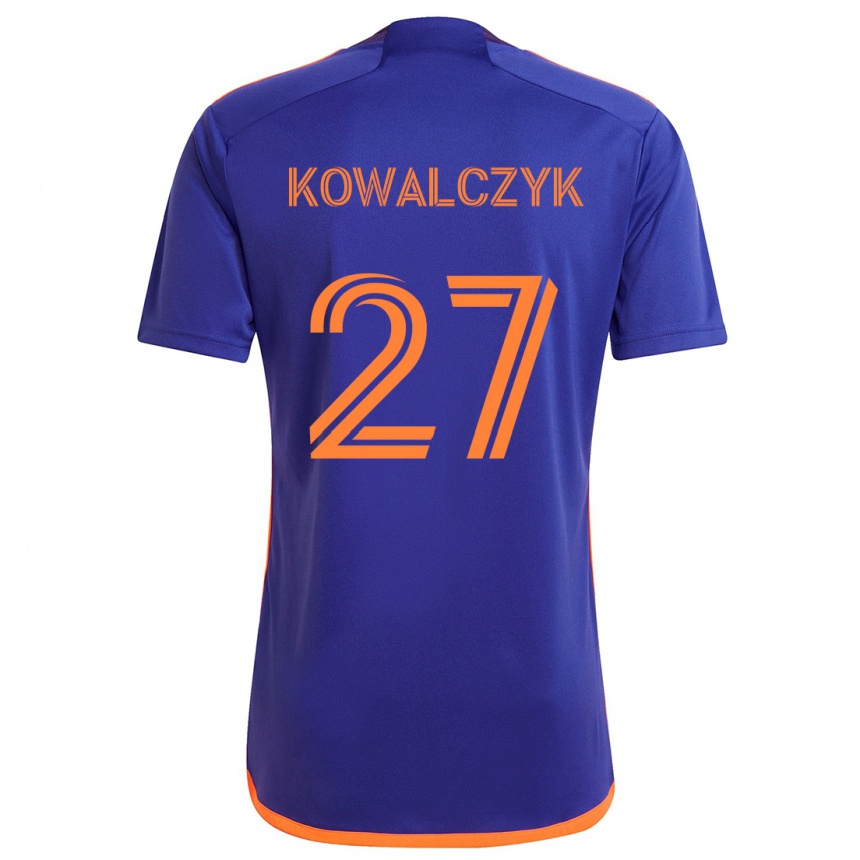 Enfant Football Maillot Sebastian Kowalczyk #27 Violet Orange Tenues Extérieur 2024/25 Canada