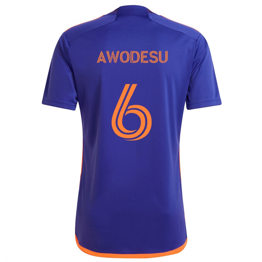 Enfant Football Maillot Femi Awodesu #6 Violet Orange Tenues Extérieur 2024/25 Canada