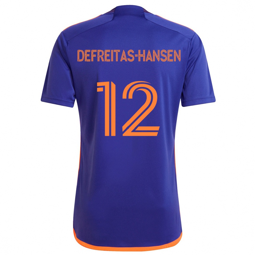 Enfant Football Maillot Nicholas Defreitas-Hansen #12 Violet Orange Tenues Extérieur 2024/25 Canada