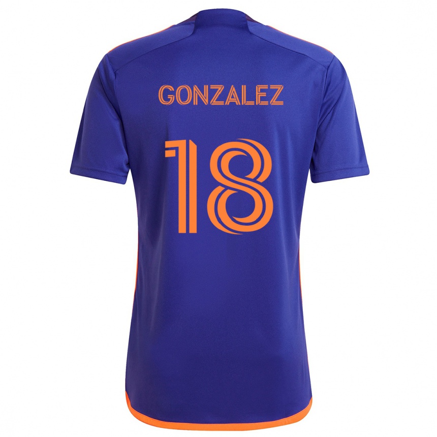 Enfant Football Maillot Diego Gonzalez #18 Violet Orange Tenues Extérieur 2024/25 Canada