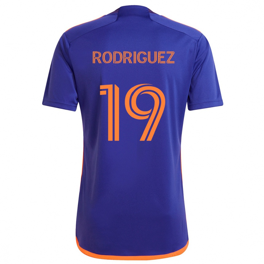 Enfant Football Maillot Sebastian Rodriguez #19 Violet Orange Tenues Extérieur 2024/25 Canada