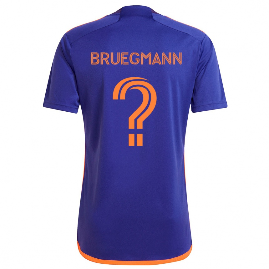 Enfant Football Maillot Lukas Bruegmann #0 Violet Orange Tenues Extérieur 2024/25 Canada