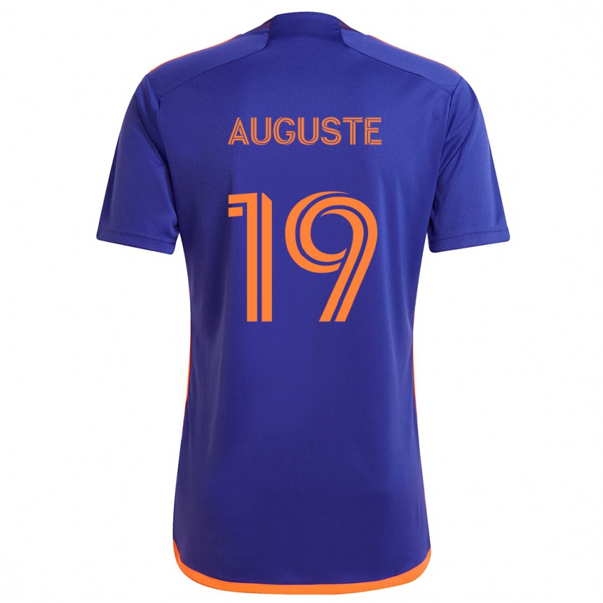 Enfant Football Maillot Charles Auguste #19 Violet Orange Tenues Extérieur 2024/25 Canada