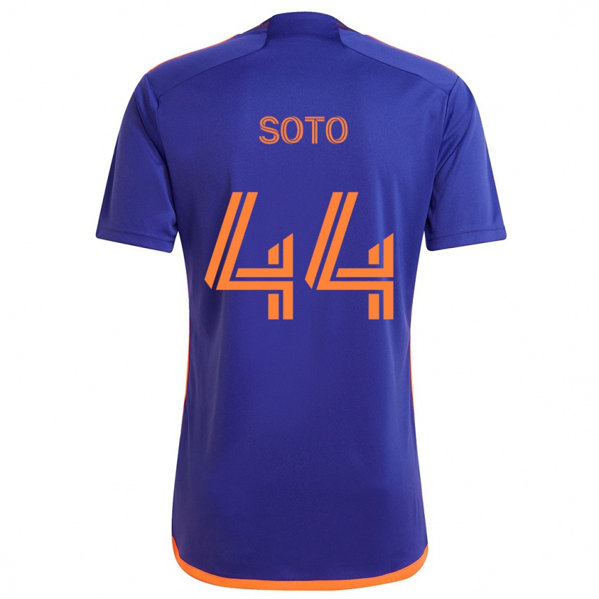 Enfant Football Maillot Ezekiel Soto #44 Violet Orange Tenues Extérieur 2024/25 Canada